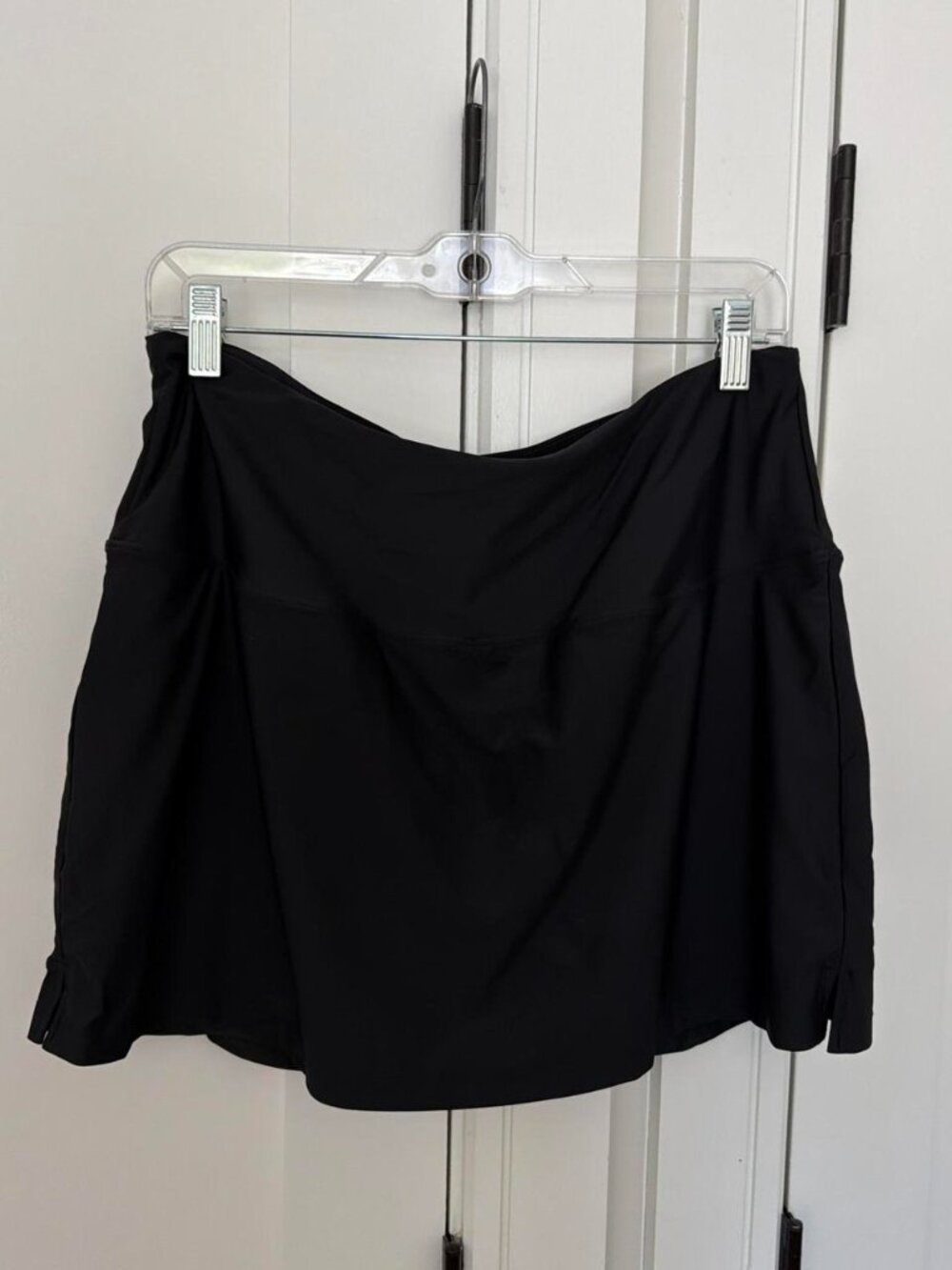 Black Mini Athlesure Skort with Side Slit